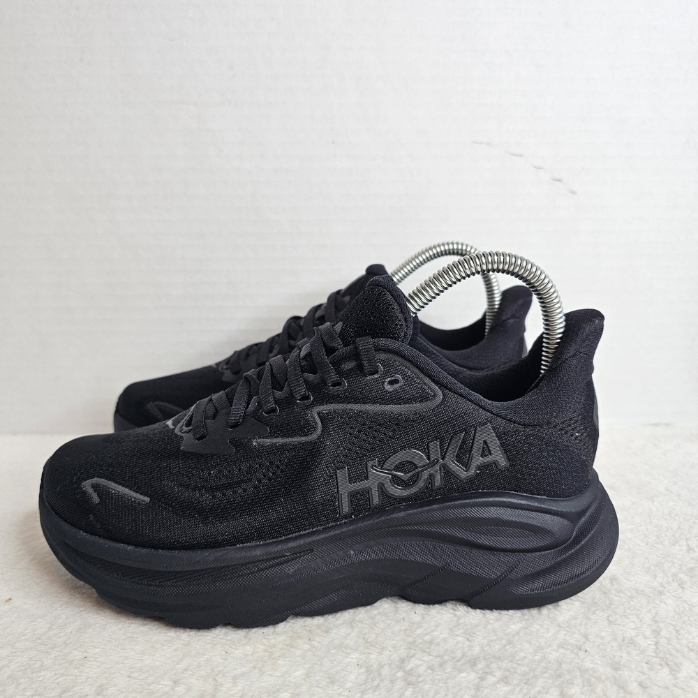 HOKA ONE ONE Clifton 10 Triple Black Womens Running Shoe Size US 6B
